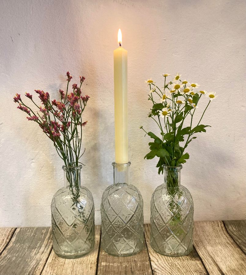 Large Harlequin candle vase